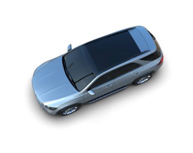 araba beyaz arkaplanda izole edildi