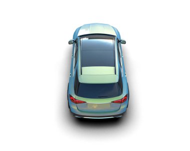 beyaz arkaplanda izole edilmiş araba 3 boyutlu görüntüleme