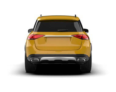 Sarı modern SUV - yan görünüm