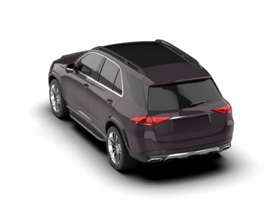 Gerçekçi araba izole edildi. 3d oluşturma - vektör