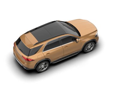 beyaz arkaplanda izole edilmiş araba - 3 boyutlu görüntüleme - görüntü