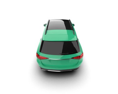 Araba yeşili beyaz arka planda izole edilmiş. vektör