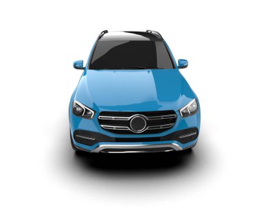 beyaz arkaplanda gerçekçi bir araba