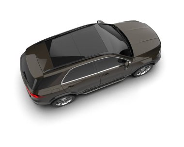 Beyaz arkaplandaki araba.