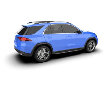 mavi modern araba - ön manzara