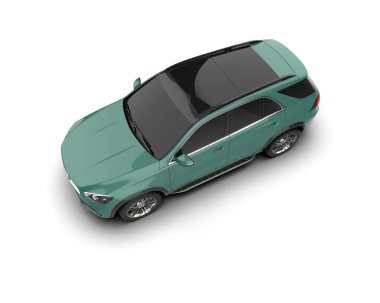 Araba beyaz zemin üzerine