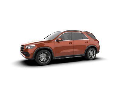 beyaz arkaplandaki modern araba 3 boyutlu görüntüleme