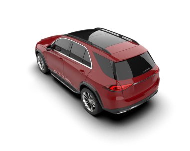 beyaz arkaplanda modern araba