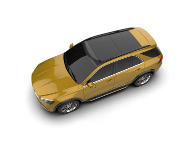 modern lüks araba kırpma yolu ile beyaz arka planda izole