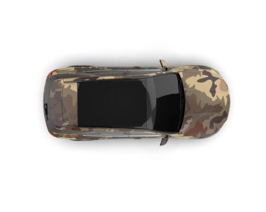 modern araba beyaz üzerine izole