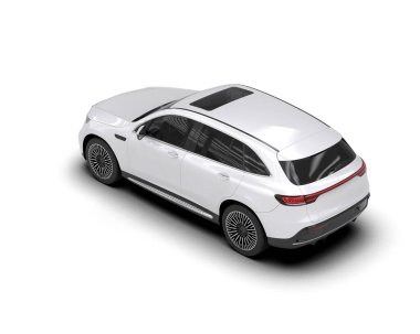 araba beyaz arkaplanda izole edildi