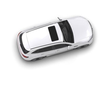 beyaz arkaplanda modern araba