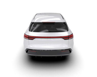 Beyaz spor araba - arkadan görünüm