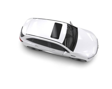 beyaz modern araba - yan görünüm