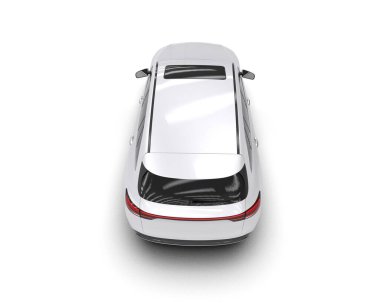 Siyah yüzeyi olan beyaz modern araba.