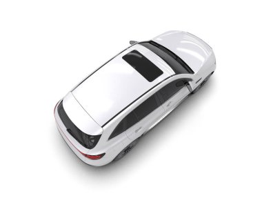 modern araba beyaz üzerine izole