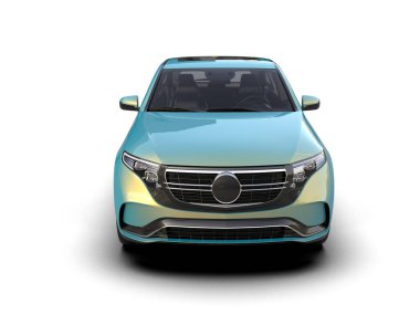 ... mavi ve gri arka planda modern bir araba. Üzerinde 2 yazılıydı. 3d oluşturma