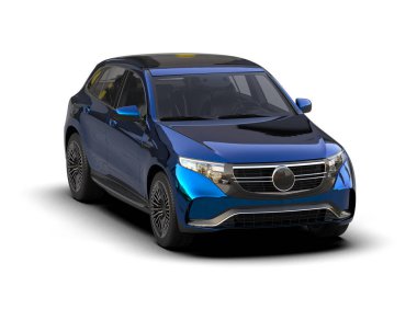 beyaz zemin üzerinde mavi araba.