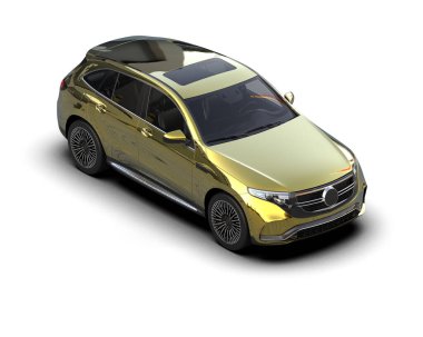 Beyaz arka planda modern bir cip. 3d oluşturma.