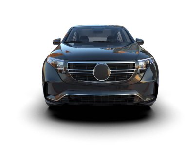 Siyah lüks modern araba beyaz arka planda