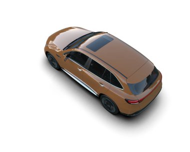 araba beyaz arkaplanda izole edildi