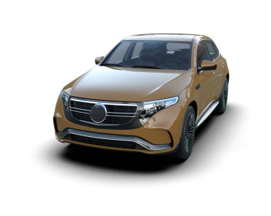 Modern lüks araba beyaz zemin üzerine