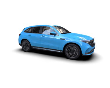 beyaz arkaplanda modern SUv