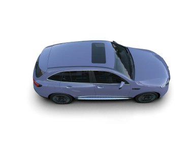 3 boyutlu araba beyazda izole edilmiş. 3d oluşturma