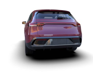 Gri arka planda modern şehir arabası