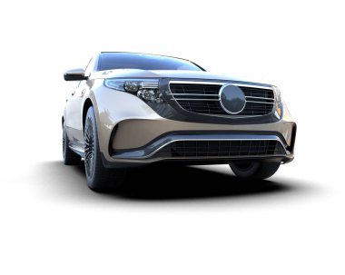 Beyaz arka planda izole edilmiş modern lüks araba. 3d oluşturma