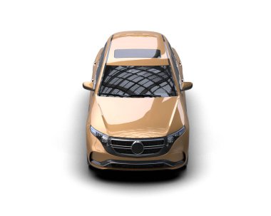 Arka planda izole edilmiş gerçekçi bir araba. 3D görüntüleme - illüstrasyon