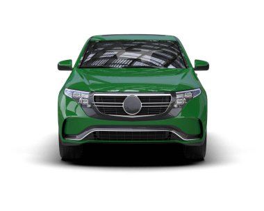 modern yeşil spor araba - 3 boyutlu illüstrasyon