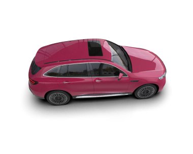 Beyaz arka planda modern şehir arabası.