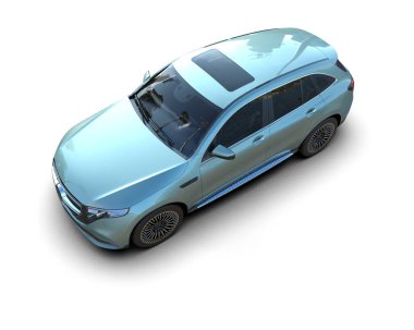 Beyaz arka planda modern kompakt spor araba.