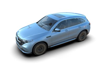 Araba beyaz arka planda izole edilmiş. 3d oluşturma -