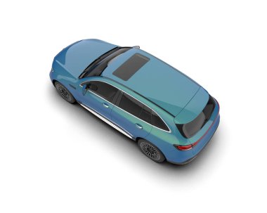 Beyaz arkaplandaki araba 3 boyutlu görüntüleme.