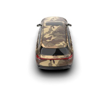 modern şehir arabası kırpma yolu ile beyaz zemin üzerinde izole - illüstrasyon