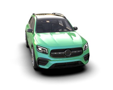 modern yeşil modern araba - 3 boyutlu