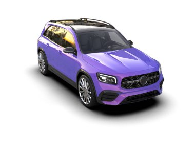 Modern bir arabanın 3 boyutlu görüntüsü