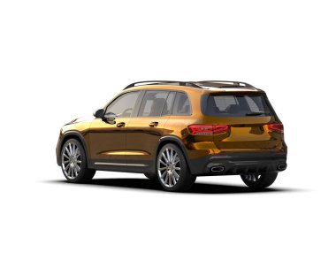 Beyaz arka planda lüks modern bir araba.