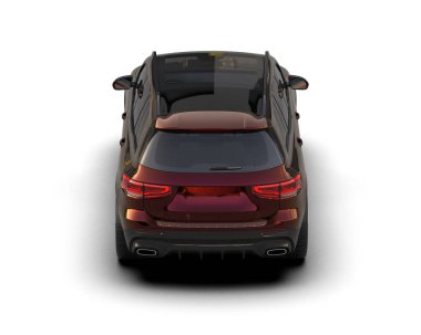 Siyah cip beyaz arka planda izole edilmiş. 3d illüstrasyon.