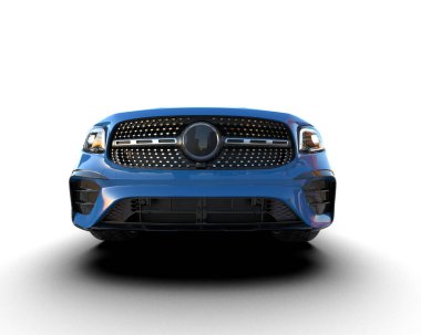 beyaz arka planda modern araba 3 boyutlu çizim