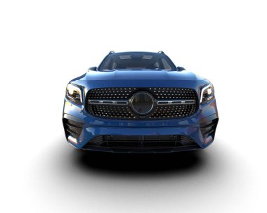 Siyah arka planda yansıması olan modern lüks araba.