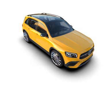 modern küçük sarı araba