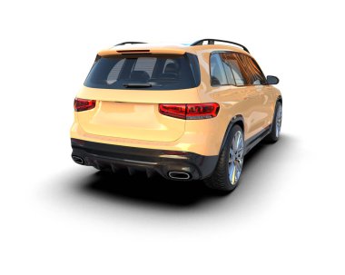 SUv beyaz arkaplanda izole edildi