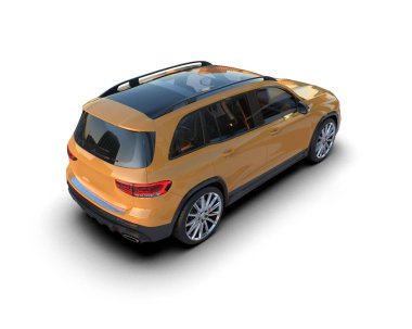 modern kompakt şehir arabası hafif arkaplanda izole edildi