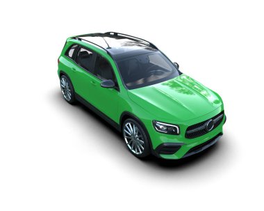 Yeşil-yeşil bir SUV 'un 3 boyutlu çizimi