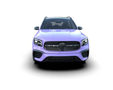 Modern spor SUV arabası beyaz arkaplanda izole edildi