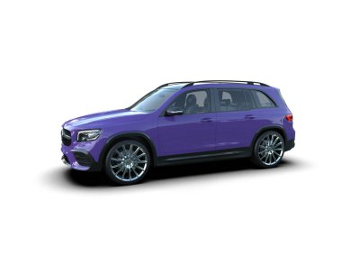 Hafif arka planda modern kompakt araba. 3 Boyutlu Hazırlama