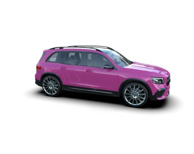 Arka planda pembe araba